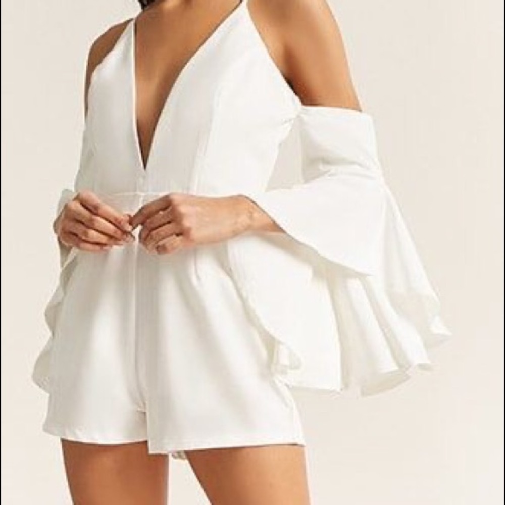 Forever 21 Plunging Open-Shoulder Romper